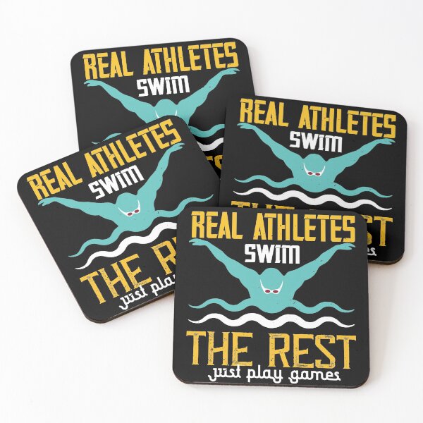 Item preview, Real Athletes Swim The Rest Just Play Games designed and sold by GoodVibeDesign.
