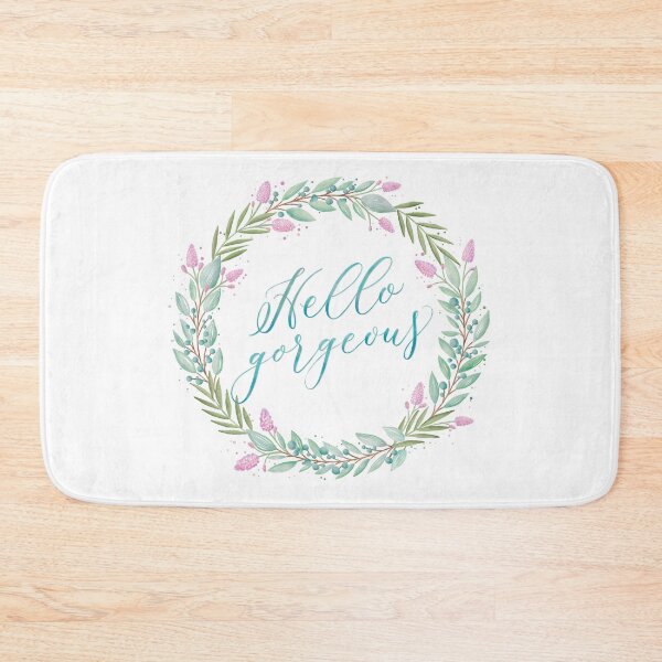 Item preview, Hello gorgeous with wreath of flowers designed and sold by Sandra Brezina.