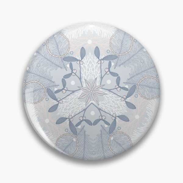 Item preview, Winter Evergreens Illustration On Blue designed and sold by karolfuldesigns.