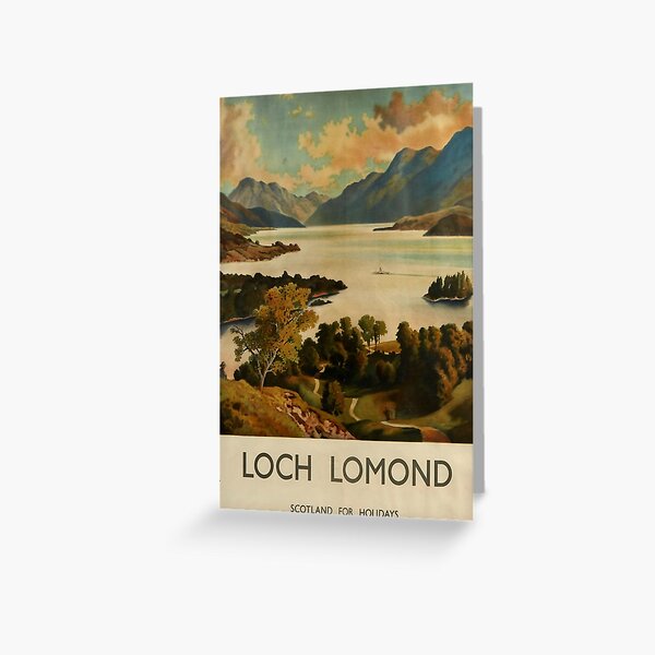 Item preview, retro classic Loch Lomond poster designed and sold by CorasPosters.