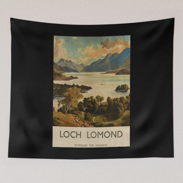Item preview, retro classic Loch Lomond poster designed and sold by CorasPosters.