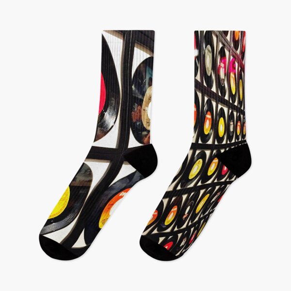 Aperçu de l'œuvre Assorted vinyl record pattern créée et vendue par FunnyViralCloth.