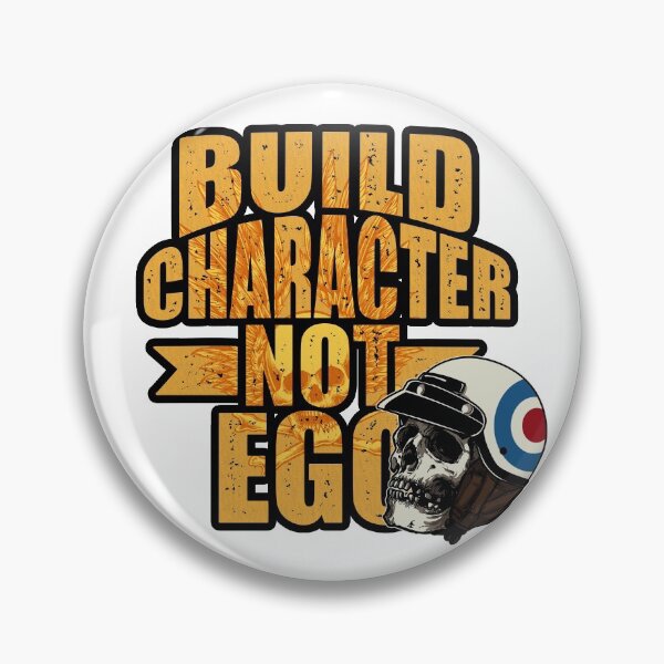 Item preview, Build Character not Ego - Biker Skull designed and sold by arendbotha.