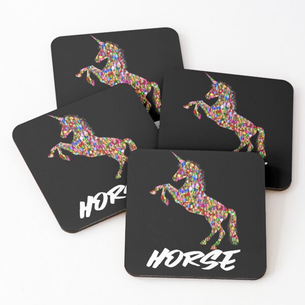Item preview, Slightly wrong rainbow mosaic Unicorn Horse designed and sold by spiritual-tee.
