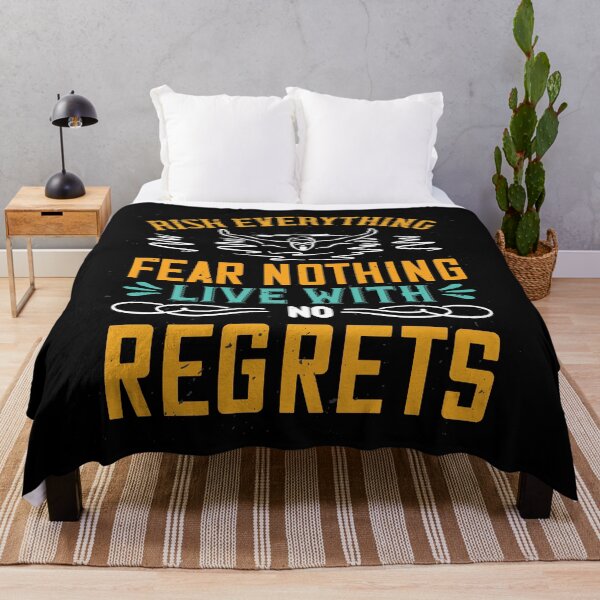 Item preview, Risk Everything For Nothing Live With Regrets designed and sold by GoodVibeDesign.