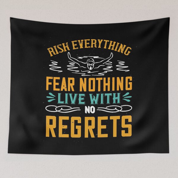 Item preview, Risk Everything For Nothing Live With Regrets designed and sold by GoodVibeDesign.