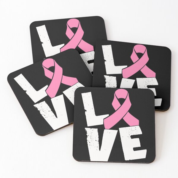 Item preview, Love with pink ribbon against breast cancer designed and sold by mederDESIGNS.
