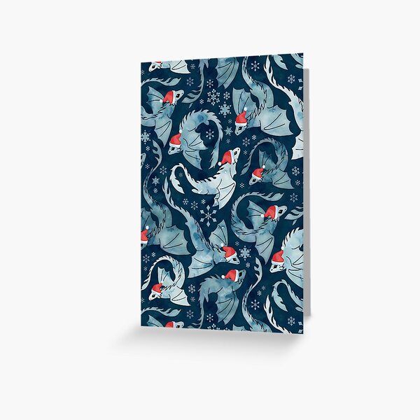 Item preview, Dragon fire dark blue Christmas snowflake designed and sold by adenaJ.