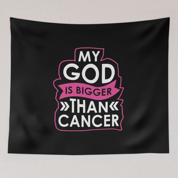 Item preview, My God is bigger than cancer for breast cancer patients designed and sold by mederDESIGNS.