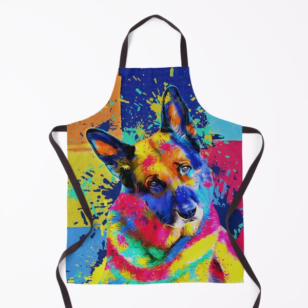 Item preview, German Shepherd Dog - Pop Art color splash designed and sold by k9printart.