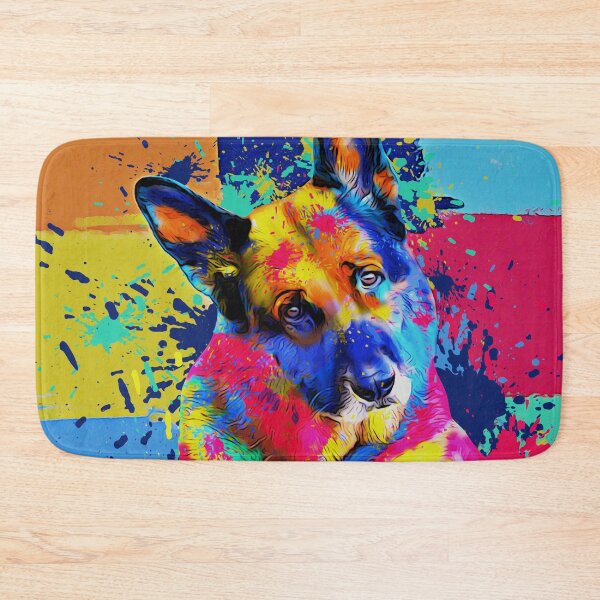 Item preview, German Shepherd Dog - Pop Art color splash designed and sold by k9printart.