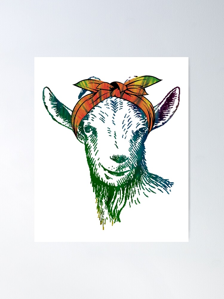 goat with bandana shirt