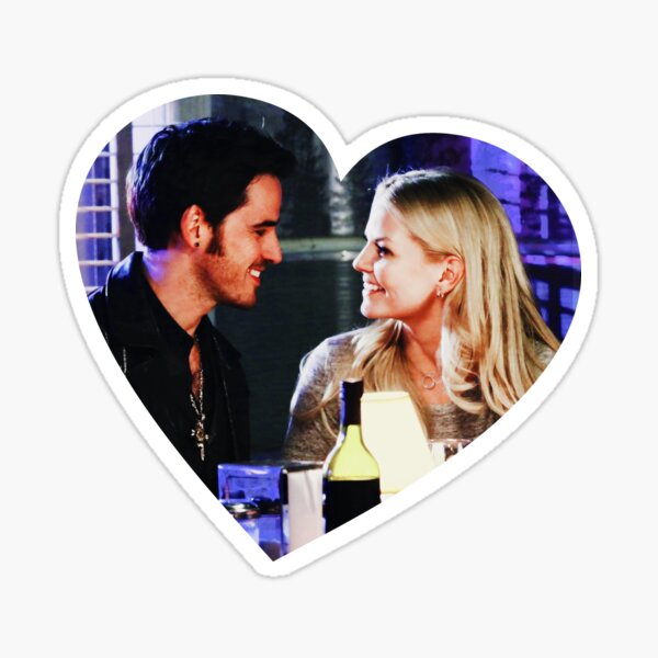 Captain Swan Heart Design 1 Sticker