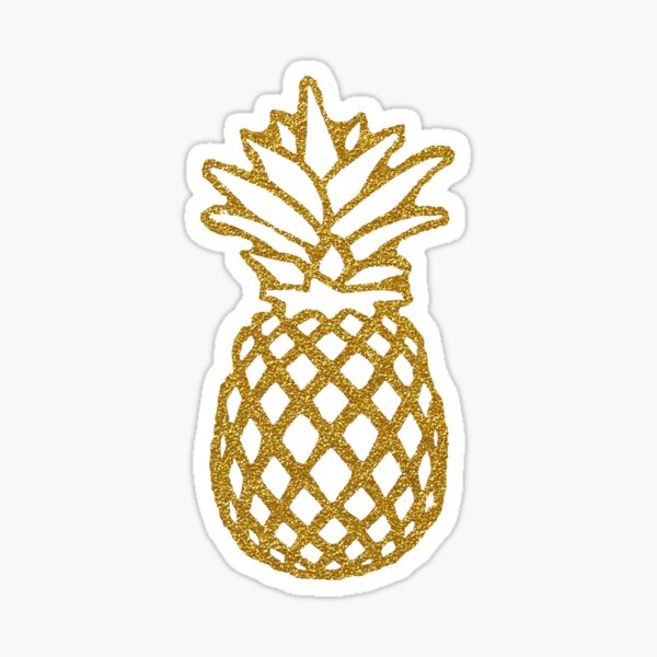 Gold Pineapple Sticker
