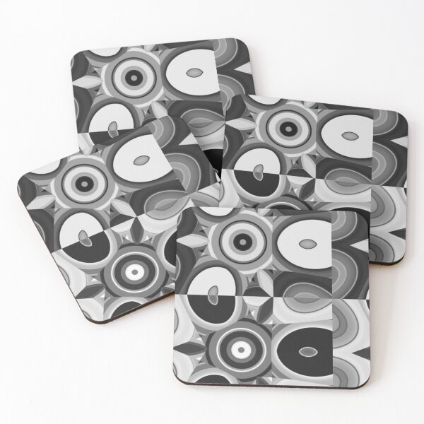 Item preview, Target Practice 2 Soft Edged Flat Colour Black and White Abstract Jenny Meehan designed and sold by Jenny Meehan Art Prints and Patterns  .