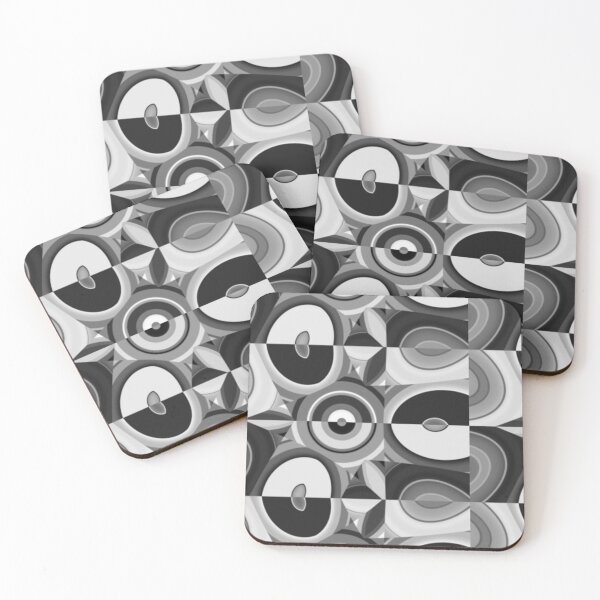 Item preview, Target Practice  Soft Edged Flat Colour Black and White Abstract Jenny Meehan designed and sold by Jenny Meehan Art Prints and Patterns  .