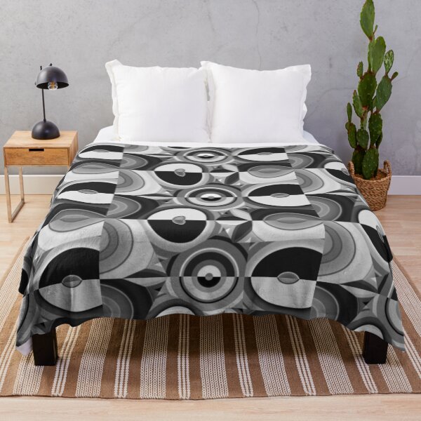Item preview, Target Practice  Soft Edged Flat Colour Black and White Abstract Jenny Meehan designed and sold by Jenny Meehan Art Prints and Patterns  .