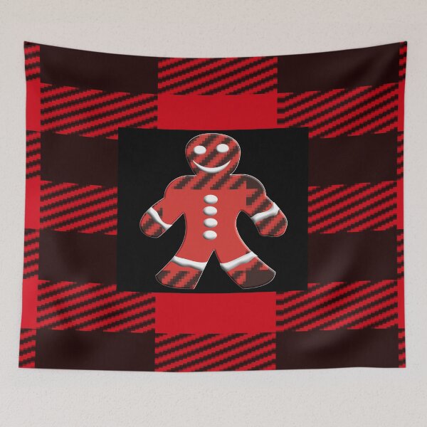 Item preview, CHECKERED PLAID LINE PATTERN WITH A GINGERMAN designed and sold by Ralek.