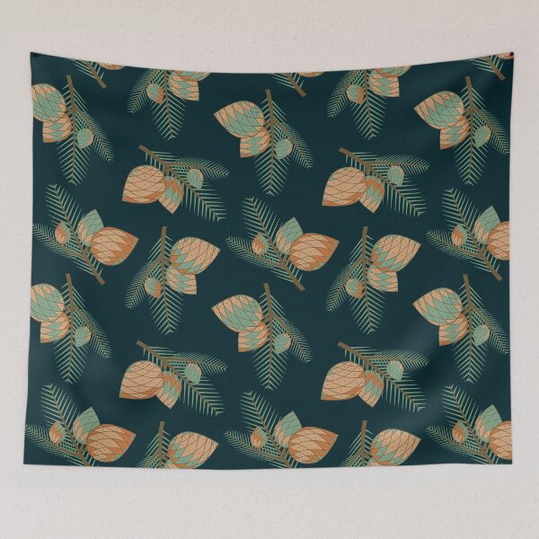 Item preview, Winter Pine Cones Pattern designed and sold by lanolga.