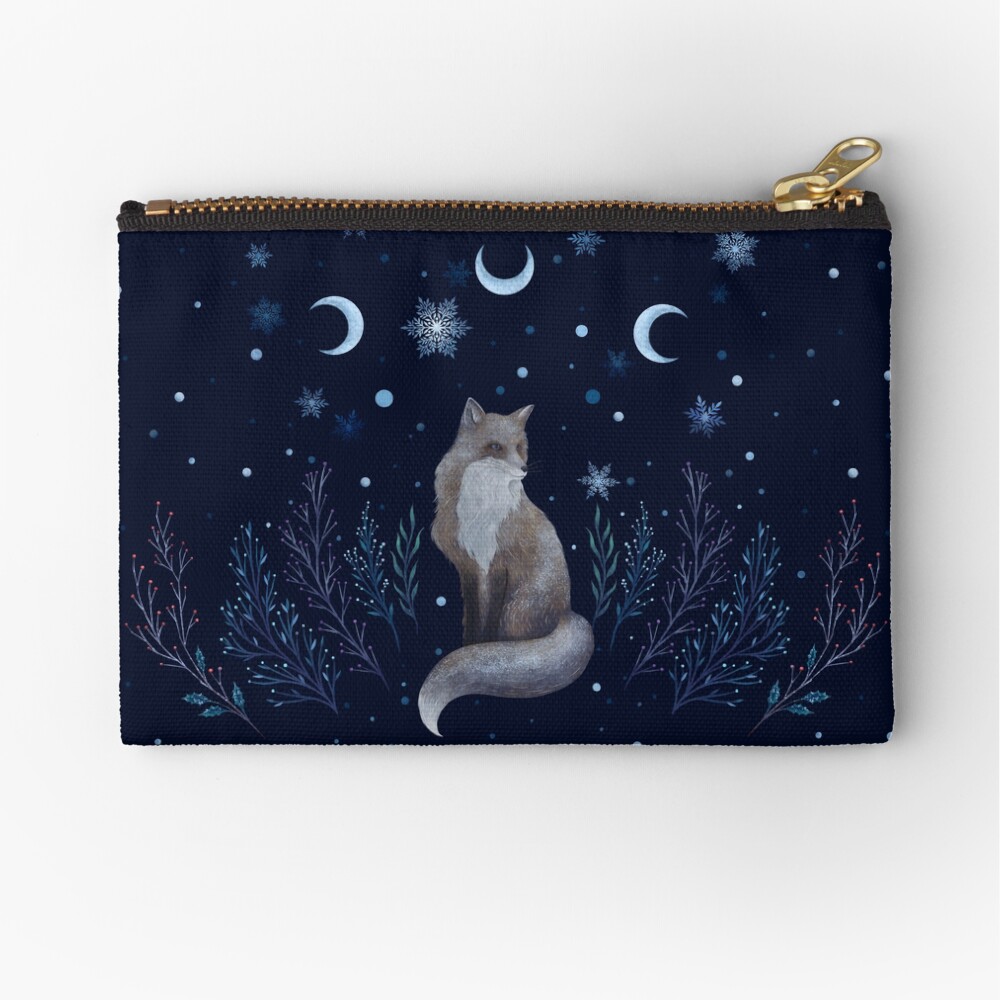 Winter Fox Zipper Pouch