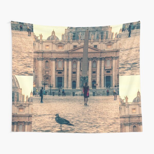 Vatican city masks basilica San Pietro Tapestry