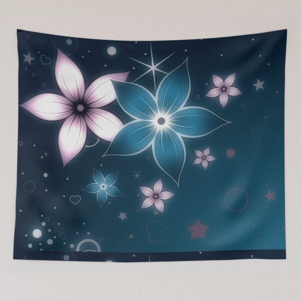 Item preview,  side by side drawing of pink and financial lilac flowers designed and sold by 42youbest.