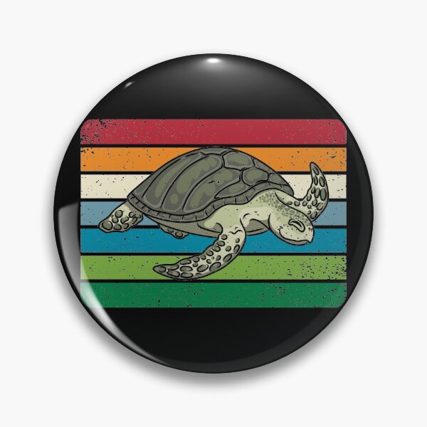Item preview, Distressed Retro Vintage Turtle designed and sold by jcorres.