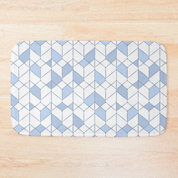 Item preview, Geometric white, blue pattern. designed and sold by marinaklykva.
