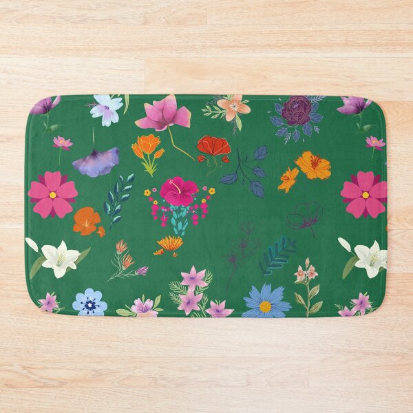 Item preview, patrón de flores con fondo verde designed and sold by Anvin Peeter.