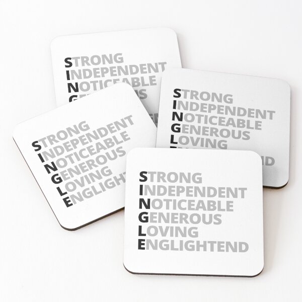 Item preview, Embrace Being Single Empowering Quote Dark Left designed and sold by Web CreationsNL.