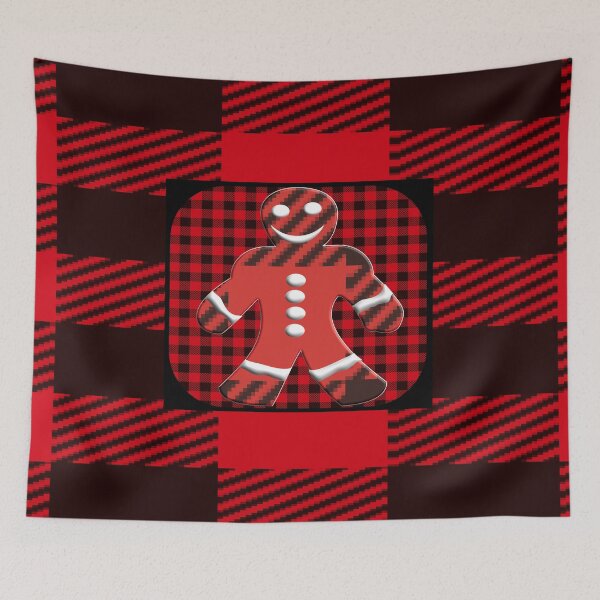 Item preview,  CHECKERED PLAID LINE PATTERN WITH A GINGERMAN designed and sold by Ralek.