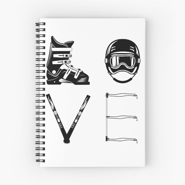 Item preview, SKI Love - winter sports love with helmet & skis designed and sold by maddinstgt.