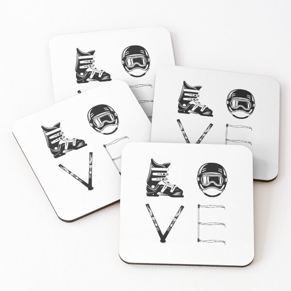 Item preview, SKI Love - winter sports love with helmet & skis designed and sold by maddinstgt.