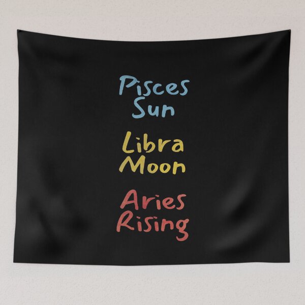 Item preview, Pisces Sun Libra Moon Aries Rising Text designed and sold by leomooncreates.