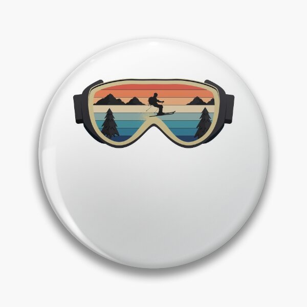 Item preview, Retro vintage ski skiing glasses with skier designed and sold by maddinstgt.