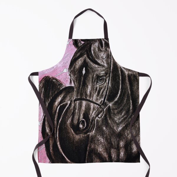 Item preview, Arabian horse sketch pink background designed and sold by horseaddicted.
