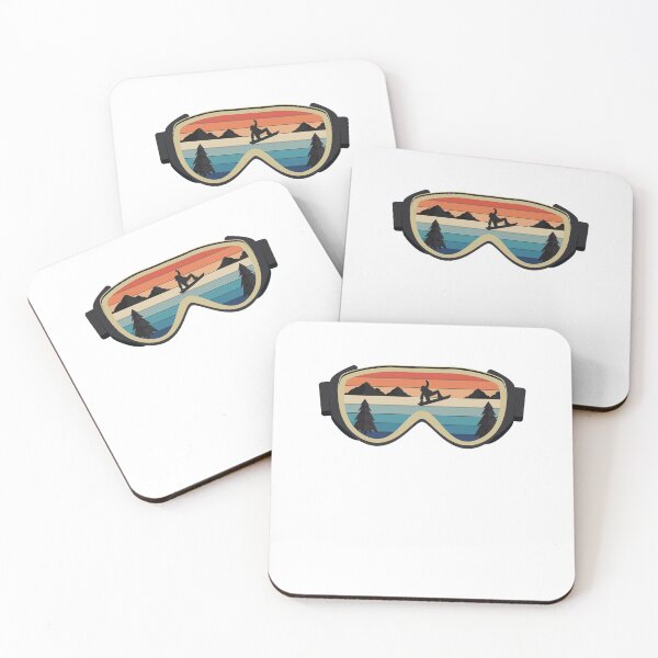 Item preview, Retro vintage snowboard ski goggles with snowboarder designed and sold by maddinstgt.