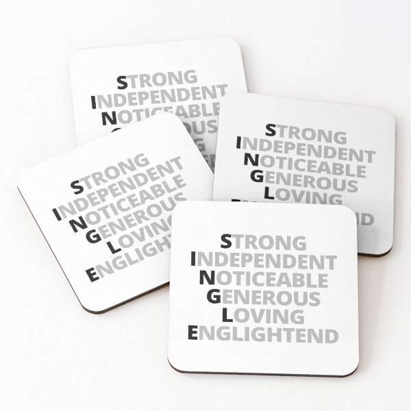Item preview, Embrace Being Single Empowering Quote Dark Center designed and sold by Web CreationsNL.