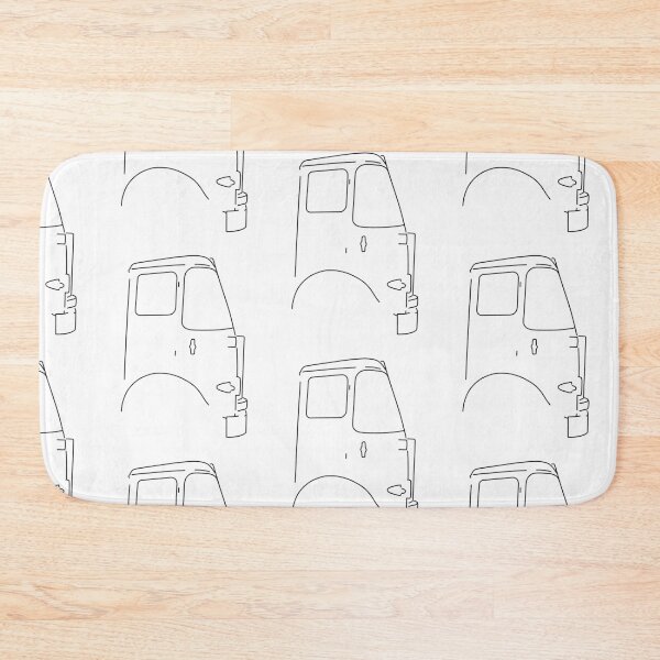 Item preview, Vintage Atkinson lorry side view black outline graphic designed and sold by soitwouldseem.