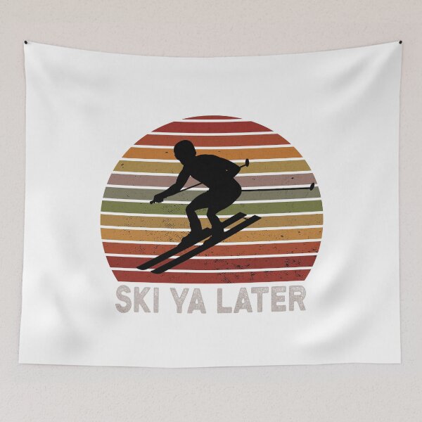 Item preview, Ski ya later See you later Skiing Retro Vintage designed and sold by maddinstgt.