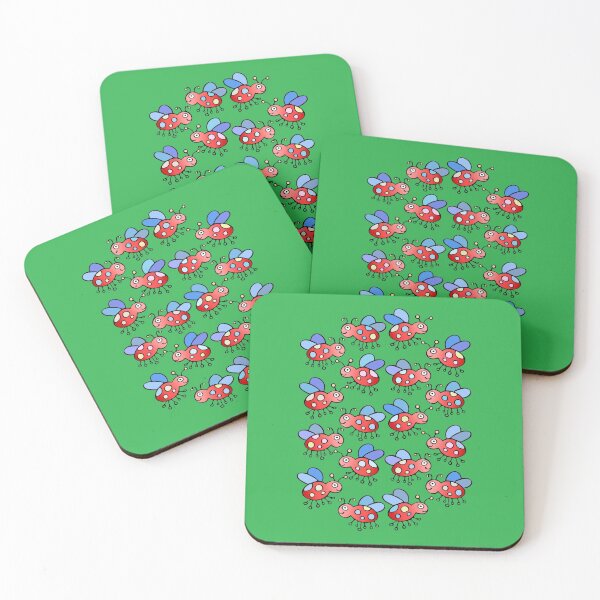 Item preview, Cute and Colorful Ladybug Pattern (green) designed and sold by Davey's Designs.