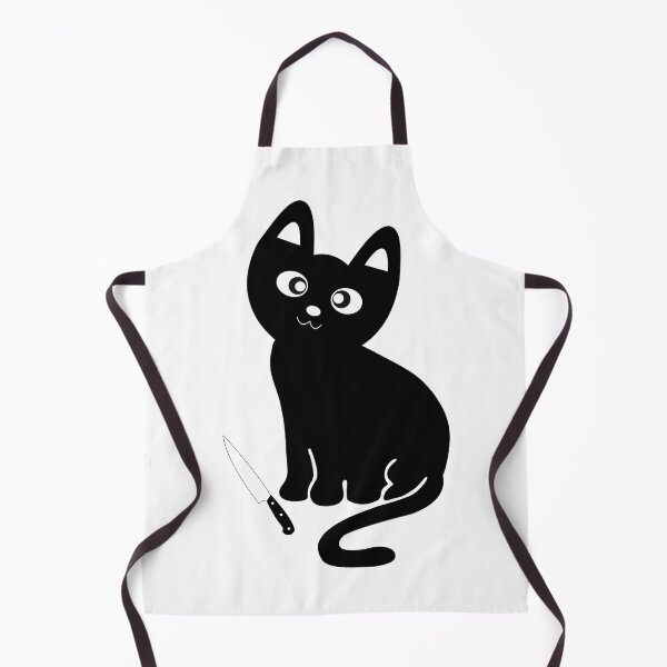 Item preview, cute black kitten with a knife designed and sold by Cool Stuff Galore.