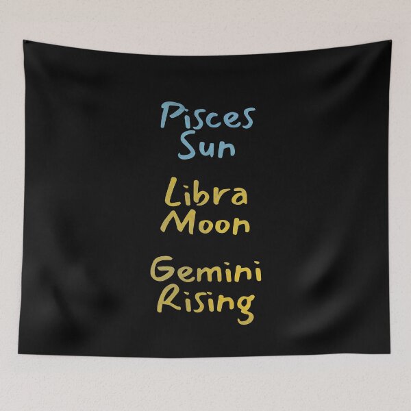 Item preview, Pisces Sun Libra Moon Gemini Rising Text designed and sold by leomooncreates.