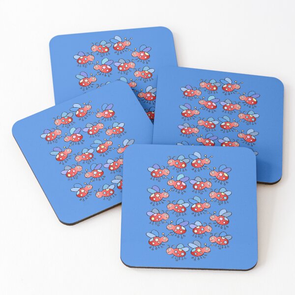 Item preview, Cute and Colorful Ladybug Pattern (blue) designed and sold by Davey's Designs.