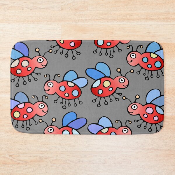 Item preview, Cute and Colorful Ladybug Pattern (grey) designed and sold by Davey's Designs.