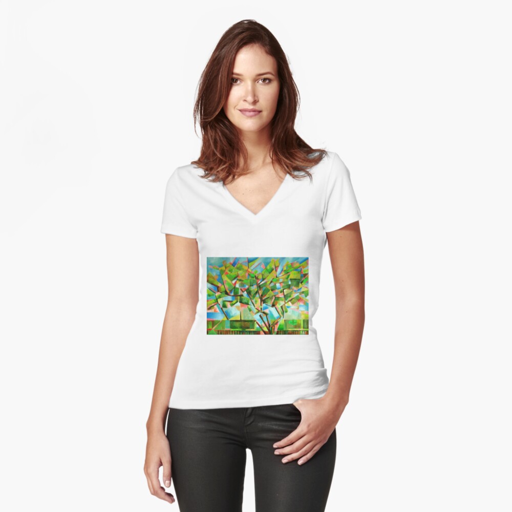 Item preview, Fitted V-Neck T-Shirt designed and sold by CorneAkkers.