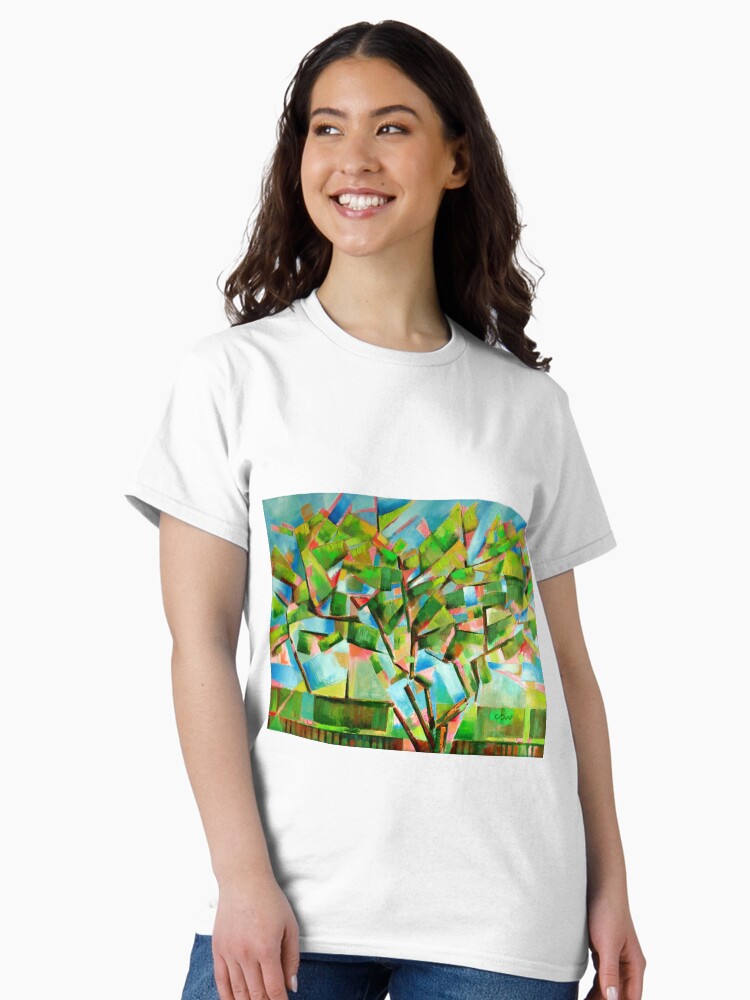 Thumbnail 2 of 7, Classic T-Shirt, Cubistic Spring at Voorburg designed and sold by CorneAkkers.