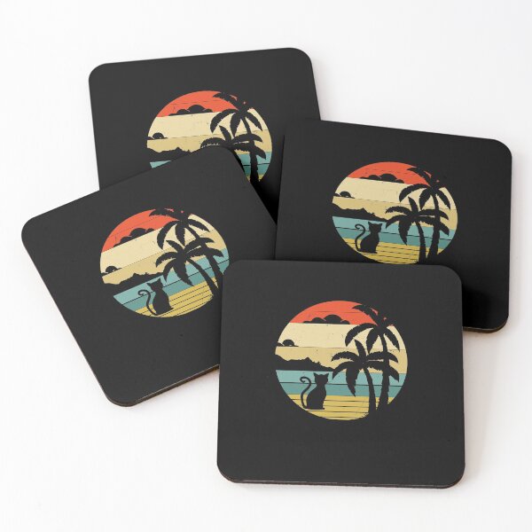 Item preview, Cats retro vintage sunset sea plamen designed and sold by maddinstgt.