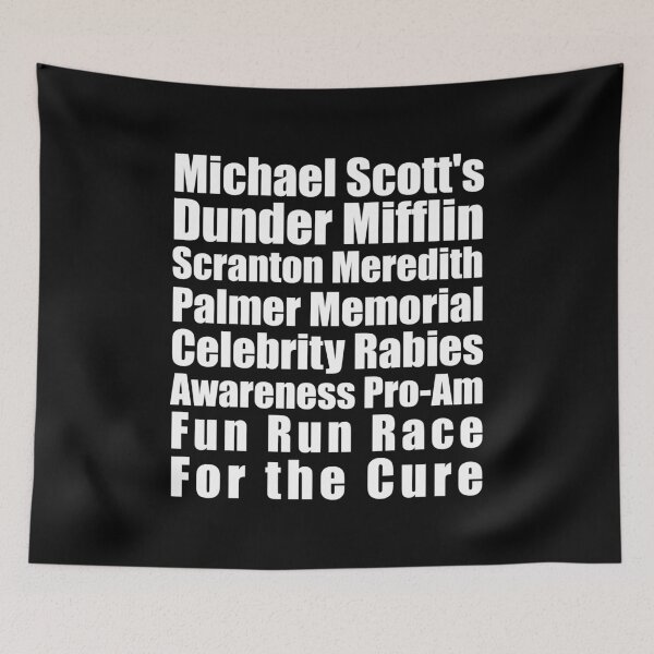 Item preview, Michael Scott's Dunder Mifflin Scranton Meredith Palmer Memorial Celebrity Rabies Awareness Pro-Am Fun Run Race For the Cure designed and sold by ApparelFactory.