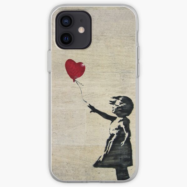 La fille de Banksy avec un ballon rouge III Coque souple iPhone
